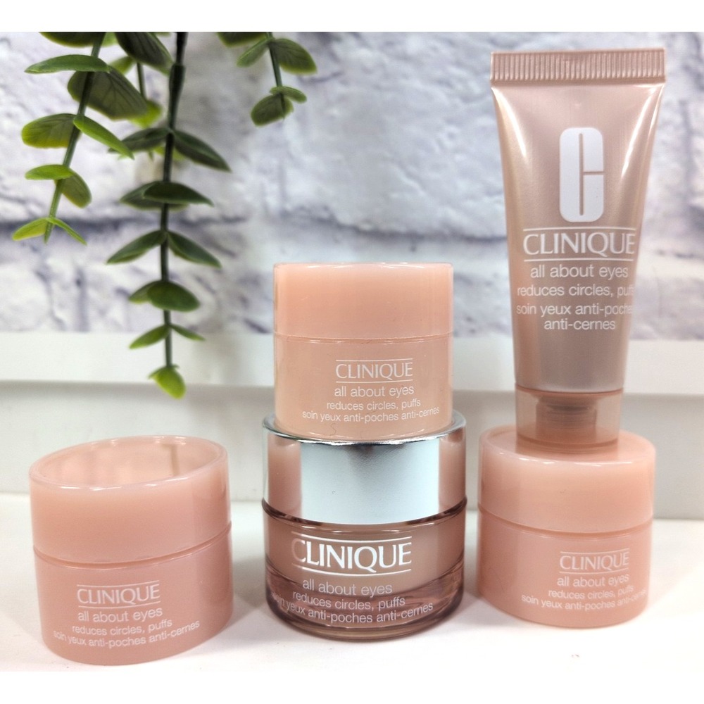 NEW LOT 5 = TOTAL 45ml🌿Clinique All About Eyes Reduces Circles Puffiness Travel